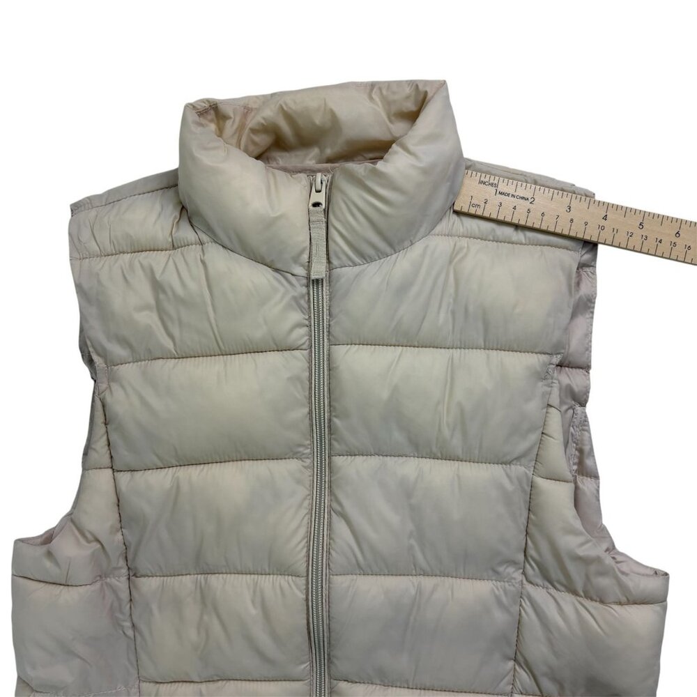Love Tree Women’s Packable Puffer Vest Beige Size L Lightweight Quilted - Picture 10 of 11